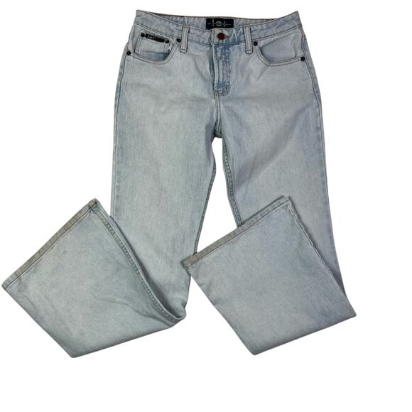 Lee Jeans Womens 11 Blue Flare leg Light Wash Denim Vintage Y2K - Picture 5 of 14